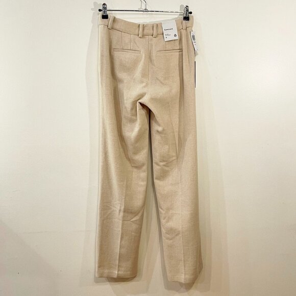 Last Chance! New Aritzia Command 100% Wool Straight Trouser Beige 4 $168 - Picture 5 of 10